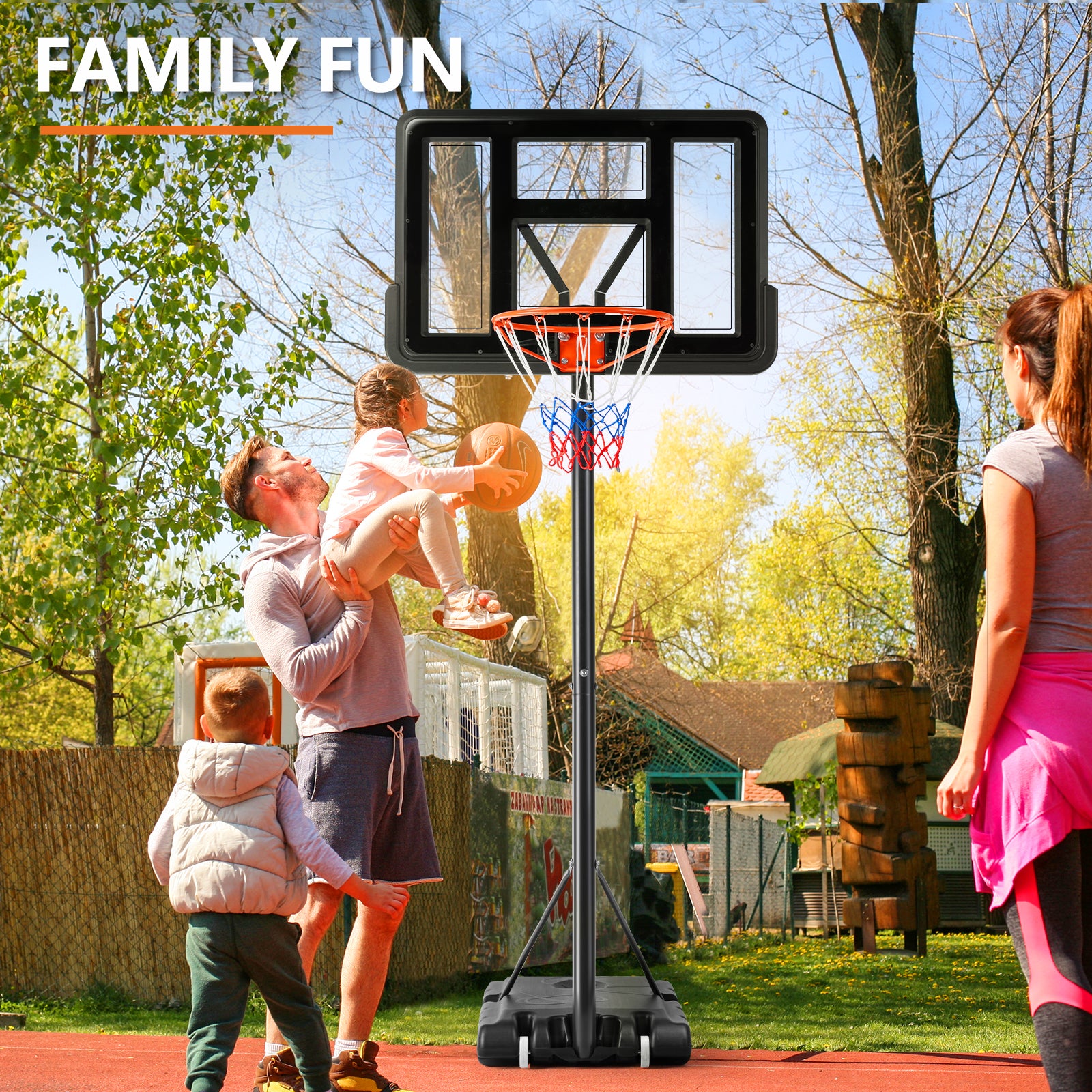 PROSHOT 44" Adjustable Basketball Hoop for All-Ages & Portable