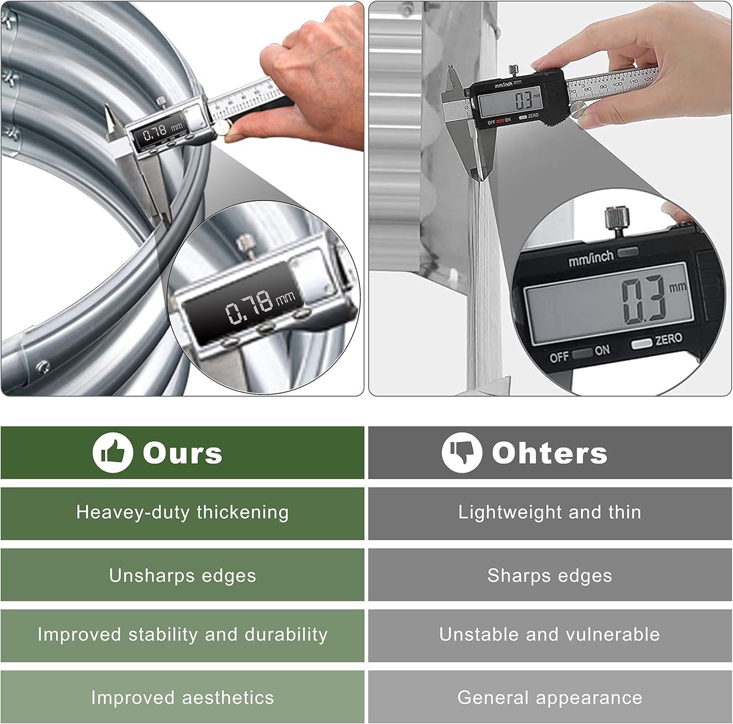 TERRACORE 2-Piece Galvanized Oval Raised Garden Bed for Vegetables & Flowers