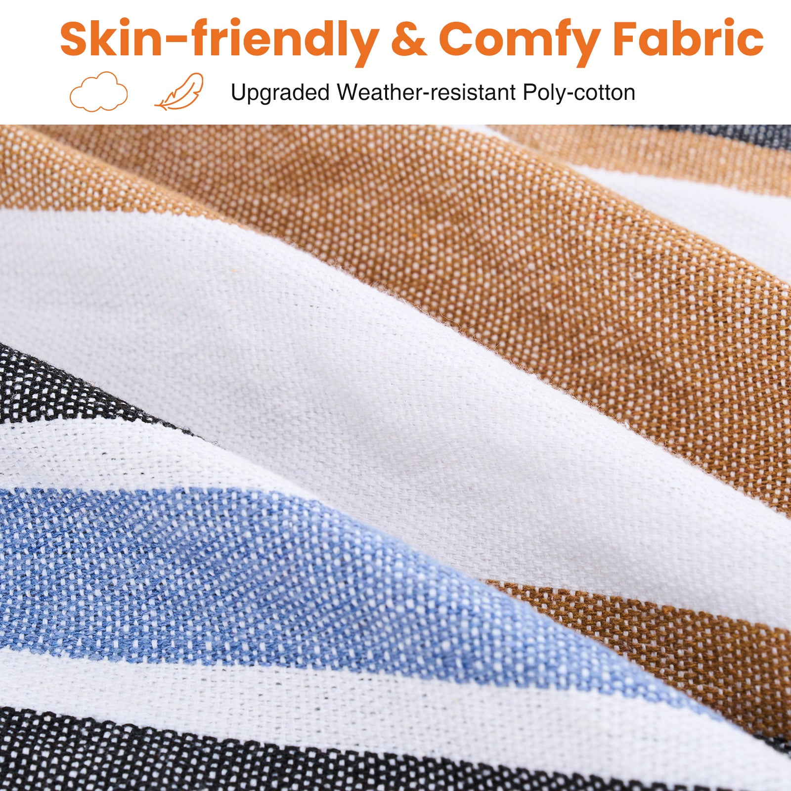 RELAXWELL Double Hammock with Steel Stand, Adjustable Height & 450lb Capacity