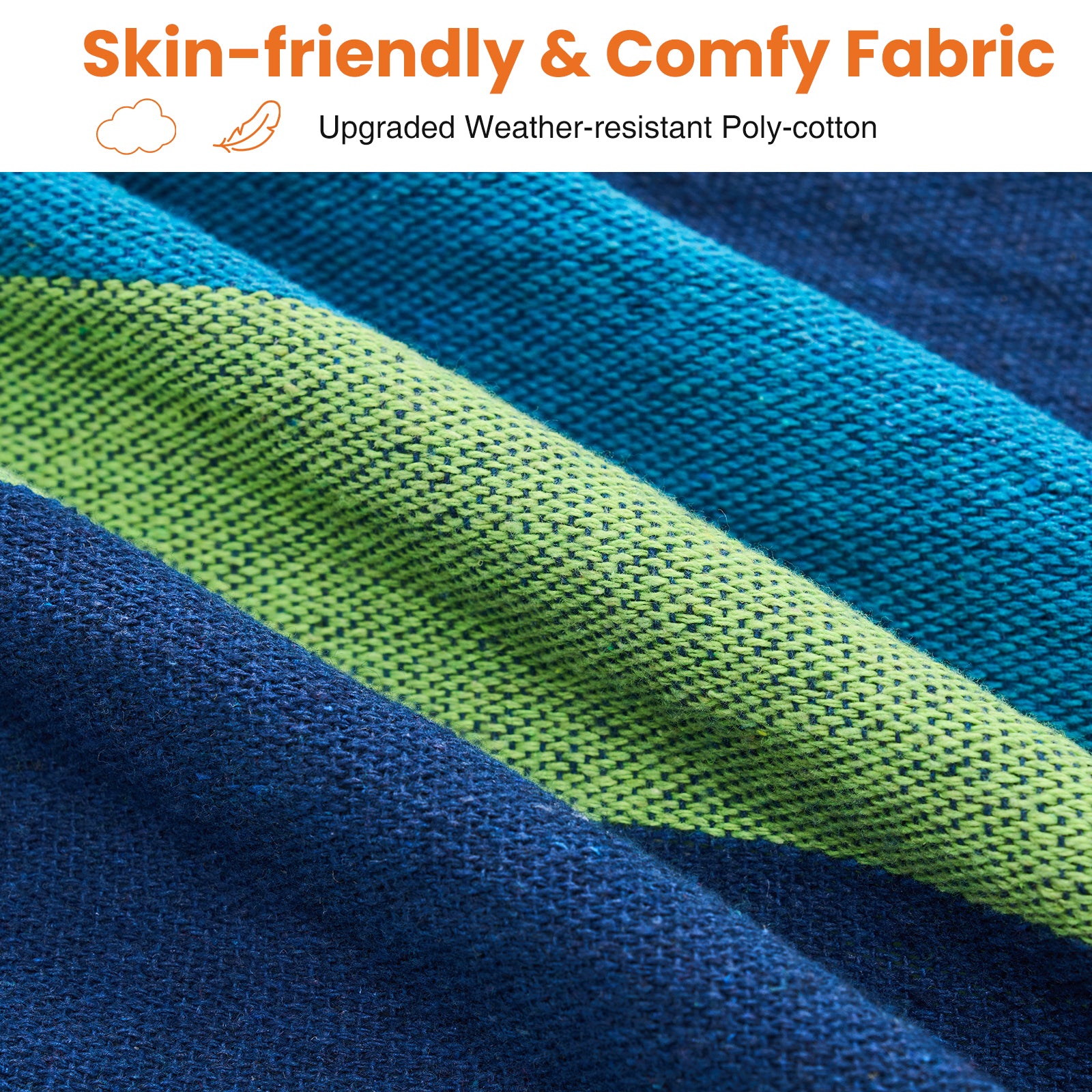 RELAXWELL Double Hammock with Steel Stand, Adjustable Height & 450lb Capacity