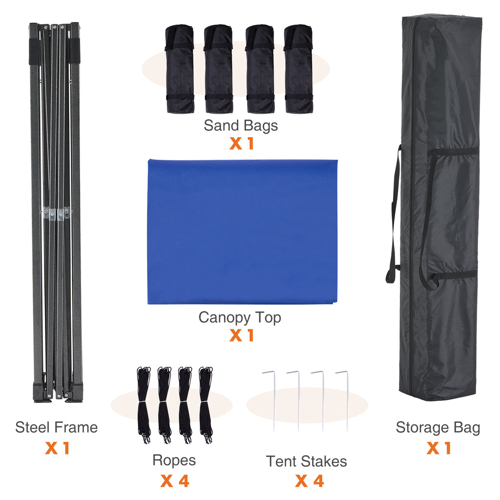 EZ-SHADE 10x10ft Pop Up Instant Canopy Tent for Outdoor