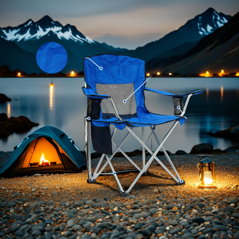 COMFORTLITE Portable Folding Outdoor Camping Chair with Armrests Holder