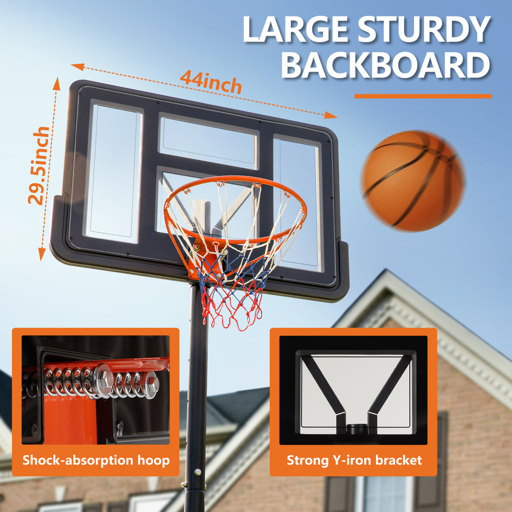 PROSHOT 44" Adjustable Basketball Hoop for All-Ages & Portable