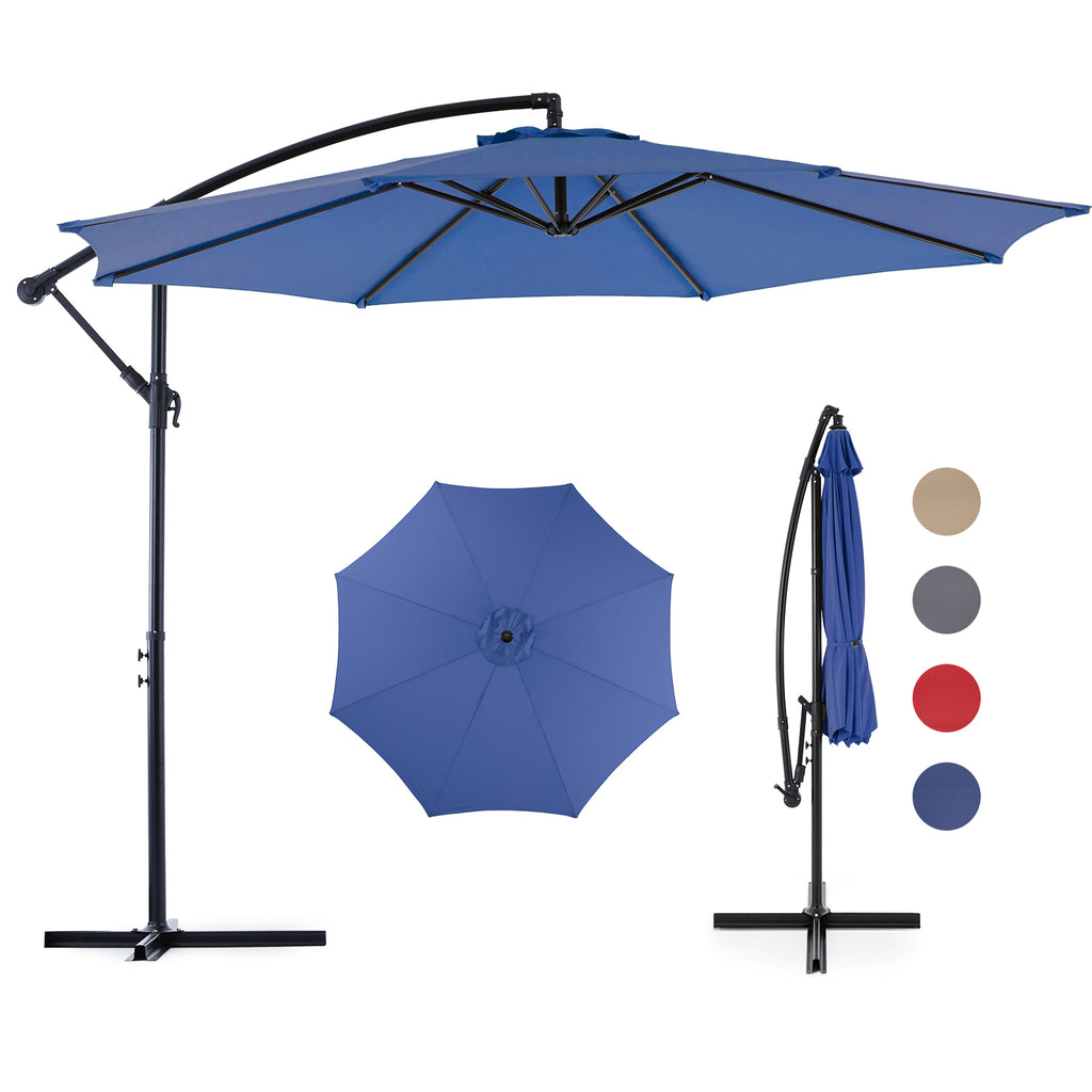 SUNSHIFT 9.8FT Offset Cantilever Umbrella with Tilt & Sun Protection