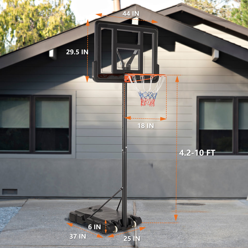 PROSHOT 44" Adjustable Basketball Hoop for All-Ages & Portable
